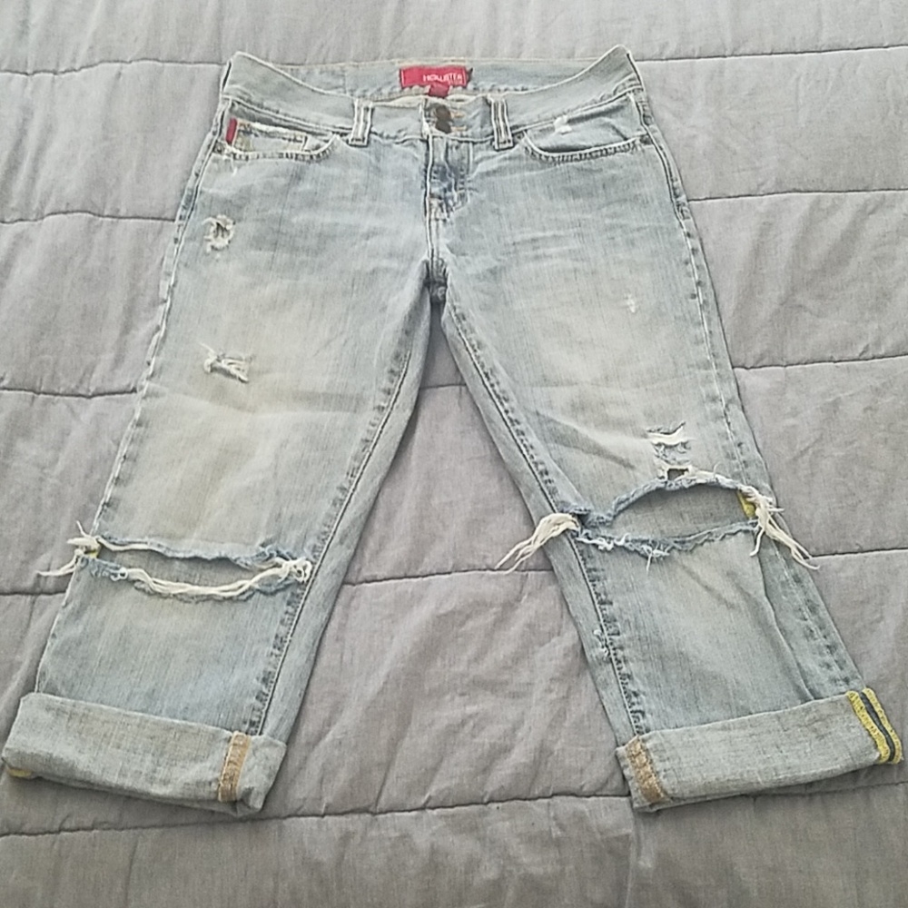 Ladies Cropped Denim Pants